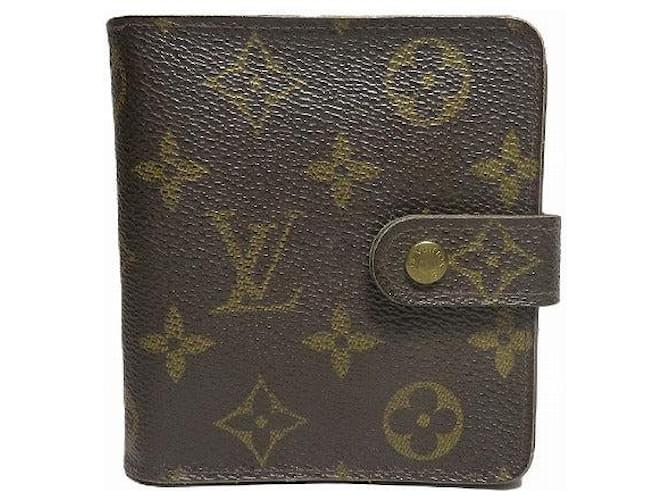 Louis Vuitton Monogram Compact Zip Wallet Brown Cloth  ref.1871417