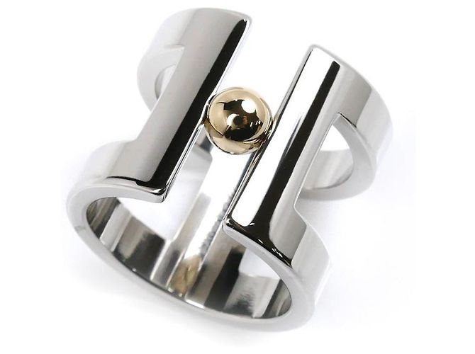 Hermès Hermes Metal H Pearl Scarf Ring