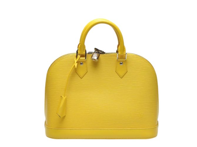 Sac à main Epi Alma Louis Vuitton en Citron