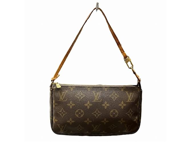 Bolsa Pochette Acessórios Monograma Louis Vuitton Marrom  ref.1871885