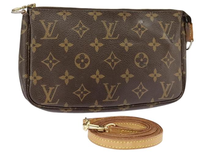 LOUIS VUITTON Monogram Pochette Accessoires Pouch M51980 LV Auth 102130 Cloth  ref.1872035
