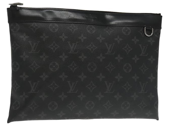 LOUIS VUITTON Monogram Eclipse Pochette Discovery Clutch Bag M62291 Auth 101255  ref.1872036