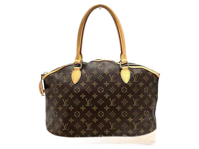 Bolso Tote Horizontal Lockit Monogram Louis Vuitton Castaño
