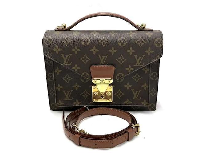 Louis Vuitton Monogram Monceau 28 Handbag Brown Patent leather  ref.1872239