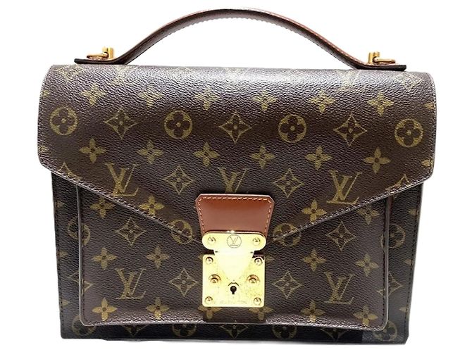Bolso Louis Vuitton Monogram Monceau 28 Castaño