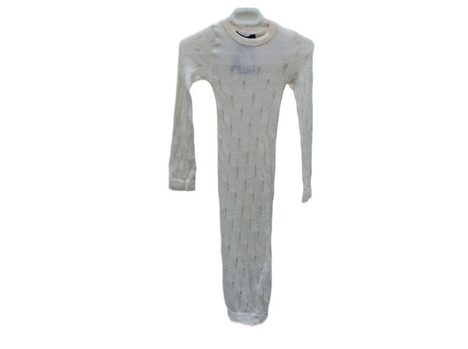 Robe pull Isabel Marant Joss laine écru