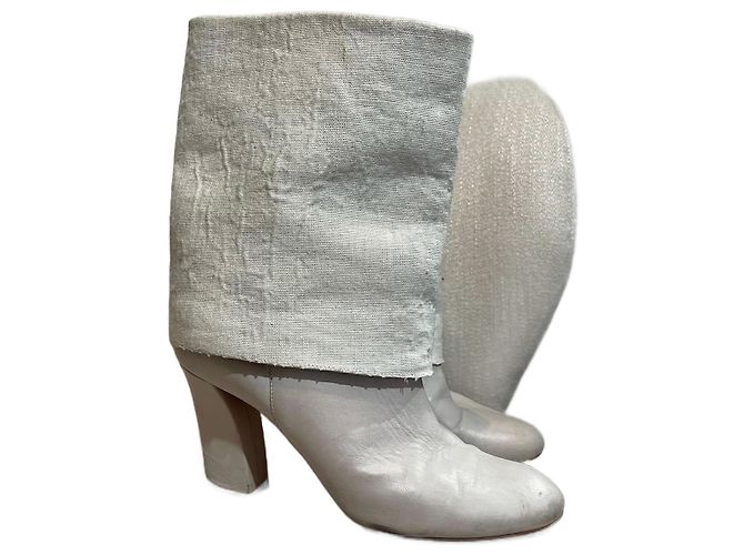 Botas CASADEI T.EU 38 Cuero Blanco