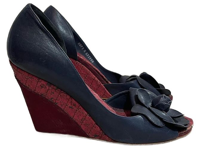 Tacchi CHANEL T.EU 39 Pelle Blu