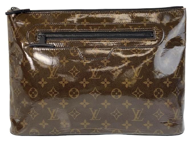 Louis Vuitton Monogram Pochette Cosmos Clutch Brown Cloth  ref.1876056