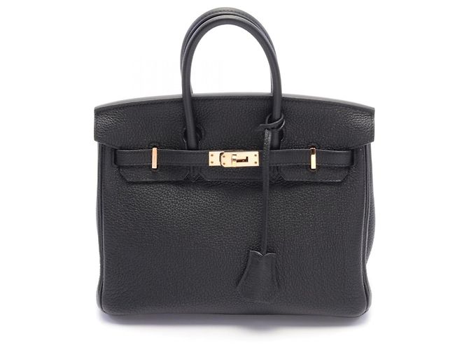 Hermès Borsa Hermes Birkin 25 Togo Nera Nero