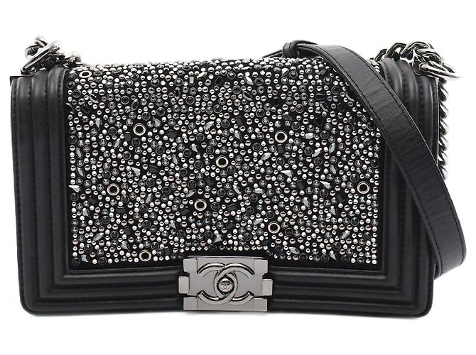 Chanel Boy Matelasse Leather Shoulder Bag A67086 Black