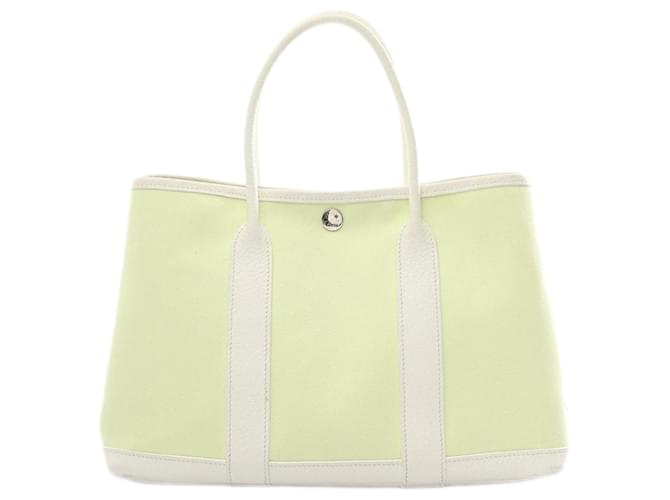 Hermès Hermes Garden Party TPM Leather Tote Bag Yellow Cloth  ref.1876457