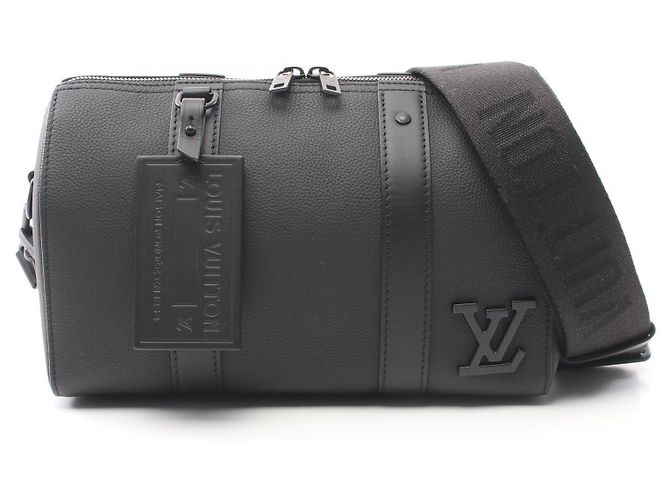 Louis Vuitton Leder City Keepall Umhängetasche M59255 Schwarz