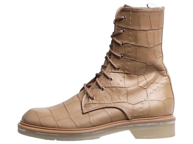 Max Mara Botas de combate Tan Bly - talla EU 40