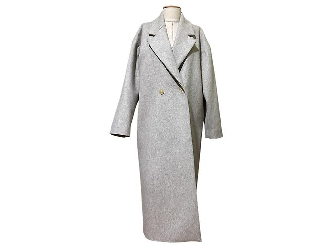 Autre Marque Abrigo de lana gris Bouguessa