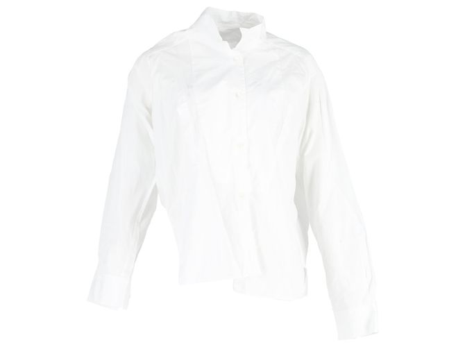 Camisa de manga larga con botones Loewe en algodón blanco