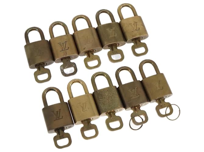 LOUIS VUITTON Padlock 10set metal Gold Tone LV Auth 102749  ref.1877583