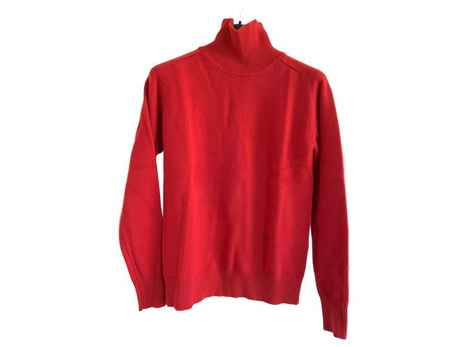 Victoria Beckham Rollkragenpullover aus rotem Kaschmir