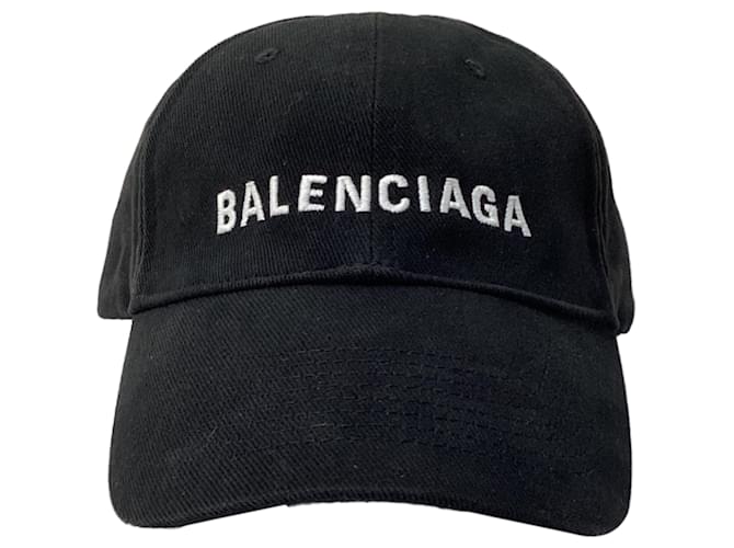 Everyday Boné de beisebol em algodão preto com logo bordado Balenciaga  ref.1877928