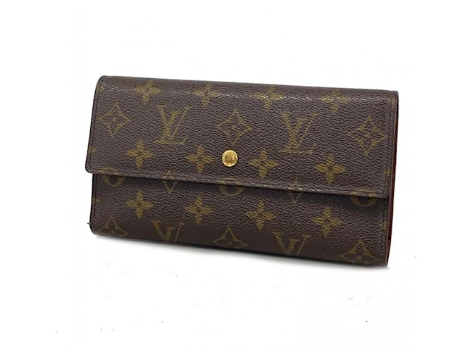 Louis Vuitton Porte tresor international Brown Cloth  ref.1878837