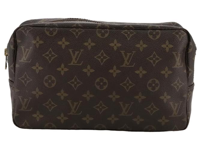 Pochete de Maquiagem Louis Vuitton Marrom Lona  ref.1878886