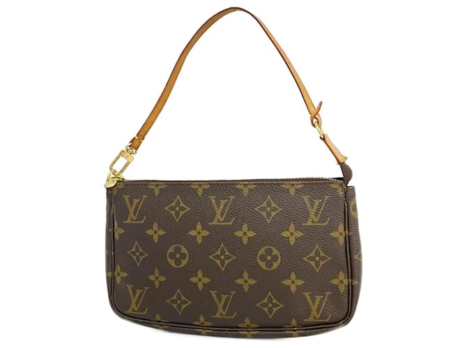 Pochette Accessoire Louis Vuitton Marrom Lona  ref.1879091