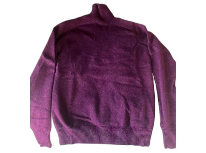 Victoria Beckham Rollkragenpullover aus Kaschmir Dunkelrot Bordeaux