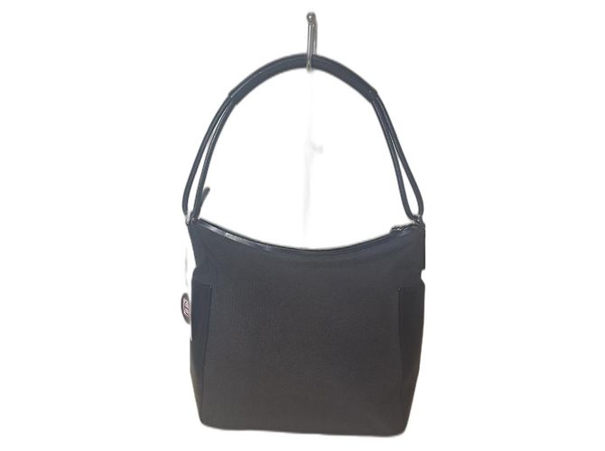 Gucci Miss GG Schultertasche Schwarz Canvas und Leder