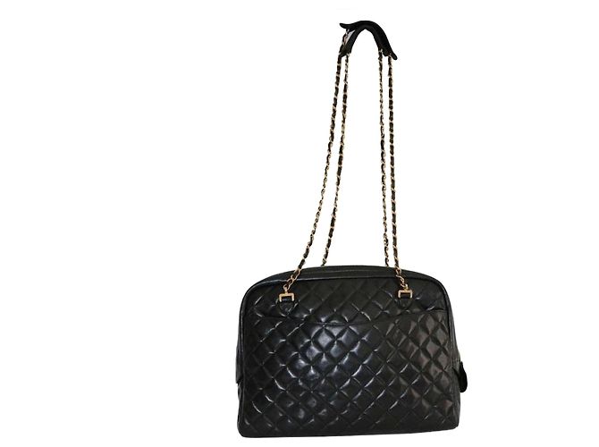 Borsa Chanel Camera in pelle nera Nero