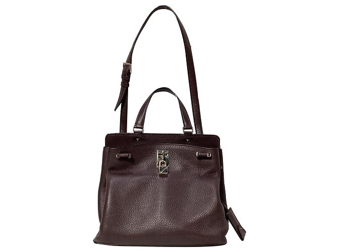 Valentino Garavani Bolso de mano Valentino Medium Joylock en cuero burdeos Roja 