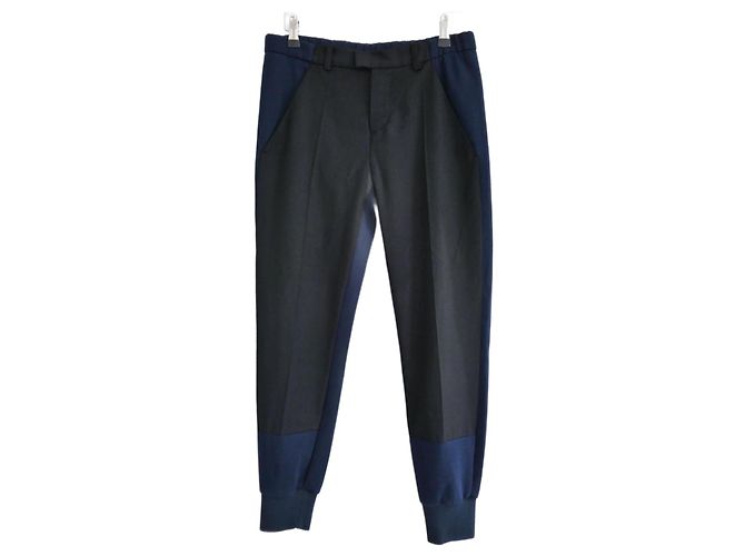 Pantaloni Margiela MM6 neri e blu Nero Blu navy