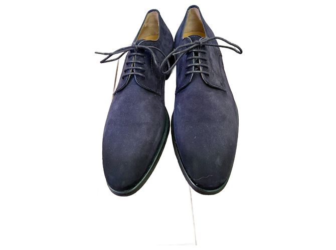 Autre Marque Magnanni Scarpe stringate in camoscio blu navy 41