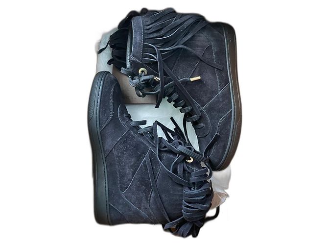 Louis Vuitton Millennium Wedge Sneaker Schwarz Leder