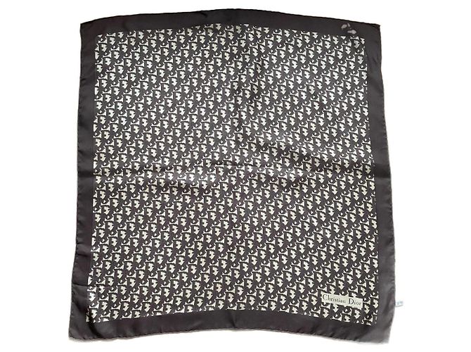 Sciarpa Maxi Dior Oblique Monogram Marrone Seta 