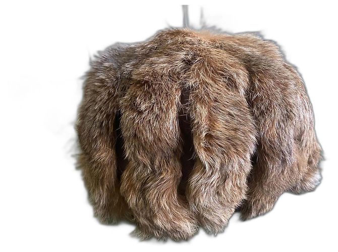 Autre Marque Fox Fur hat from the 50's Beige