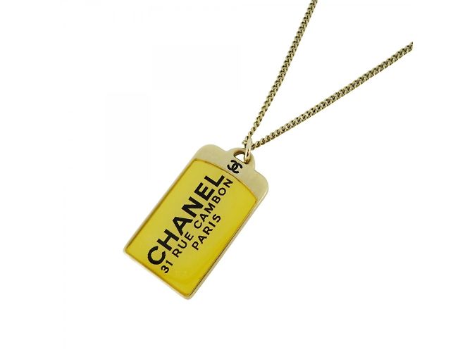Collana Piastra Cambon di Chanel D'oro Giallo
