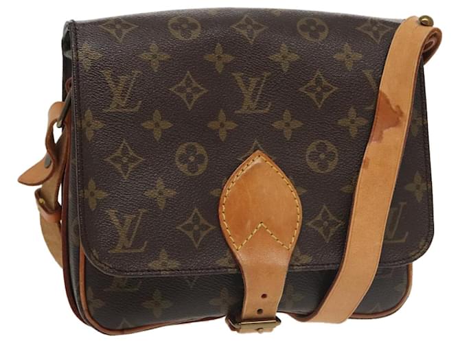 Louis Vuitton Cartouchiere Brown Cloth  ref.1880503