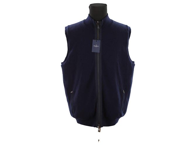 Hackett London Wollweste Blau