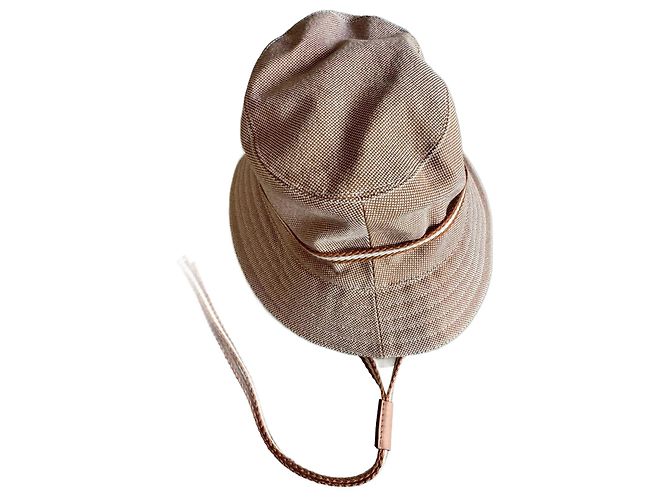 Cappello Hermès in seta e cotone multicolore 
