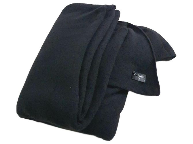 Cobertor Chanel de cashmere/lã Preto