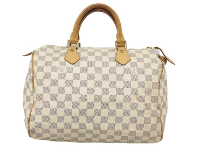 Louis Vuitton Speedy 30 White Cloth  ref.1882855