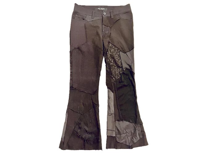 Comme des Garcons × Junya Watanabe Patchwork-Hosen Schwarz