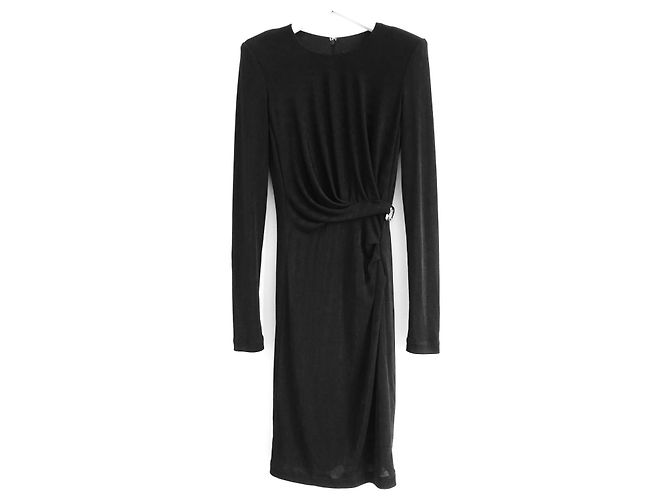 Schwarzes Kleid mit Schlangenbesatz von Just Cavalli