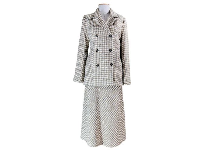 Autre Marque Conjunto de blazer e saia Skall Studio pied-de-poule Multicor