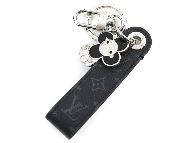Louis Vuitton Dragon Vivienne Keychain Monogram Eclipse Black Cloth