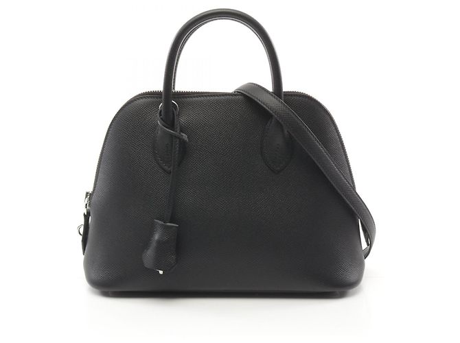 Hermès Hermes Bolide 1923 25 Leather Handbag Black
