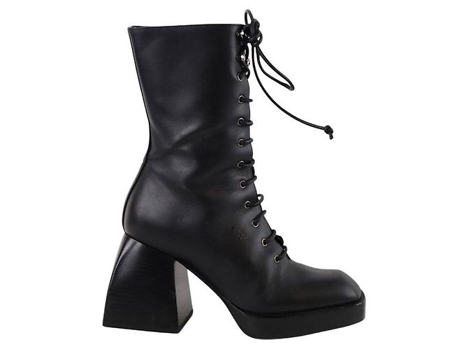 Nodaleto Botas de cuero negras Negro