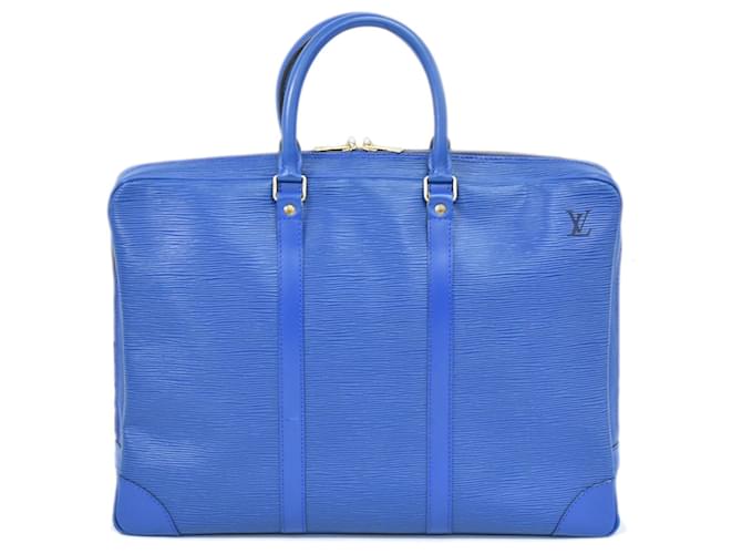 Louis Vuitton Travel Document Holder Blue Leather  ref.1883758