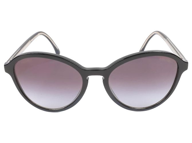 Timeless Occhiali da sole CHANEL Pantos con dettaglio a catena 5403-A in nero e oro
