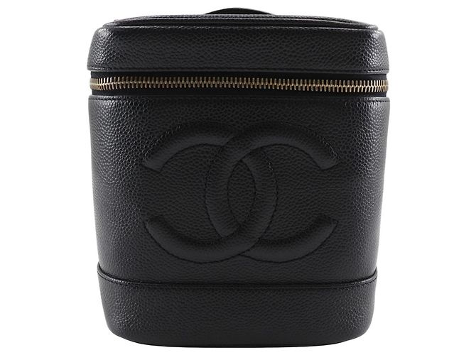 Chanel Caviar Leather Vanity Pouch Black